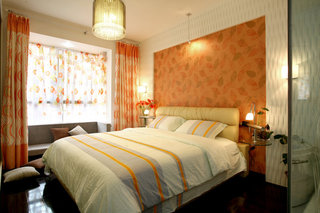 热情橙现代风 卧室混搭设计