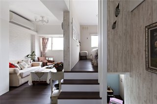宜家风格公寓跃层室内过道设计效果图