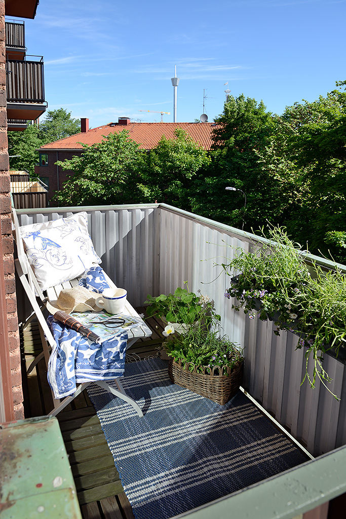 简洁自然北欧家居开放式简易阳台设计
