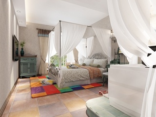 清新浪漫美式卧室设计