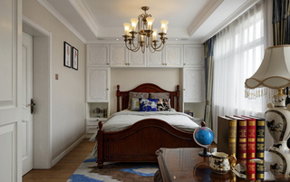 复古美式风格时尚卧室床头收纳柜设计