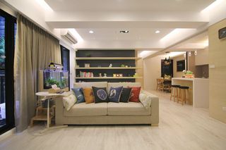 宜家开放式公寓客厅沙发设计