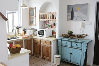 简朴地中海风格小户型厨房设计装修图