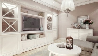 优雅简欧风格 客厅电视背景墙设计