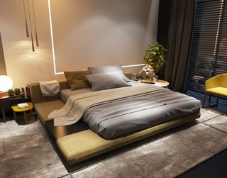 素雅现代卧室时尚床设计