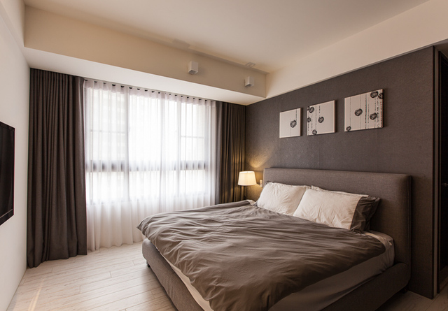 咖色系现代简约卧室案例图4/6