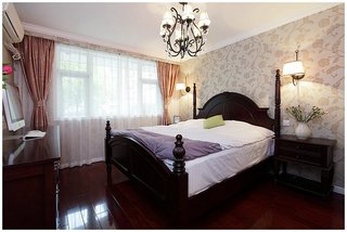 精致古典美式卧室软装装饰效果图