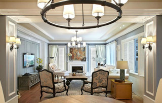优雅浪漫的美式轻古典风范三居客厅装修案例图