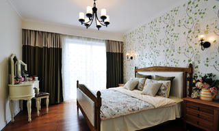 绿色森系美式卧室房间装饰大全
