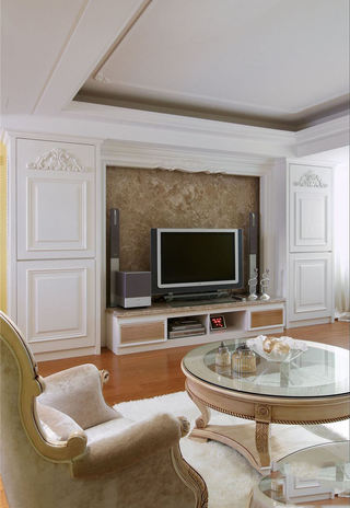 欧式设计风格客厅电视背景墙装修效果图