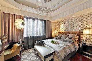 美式现代设计时尚卧室软装装饰效果图