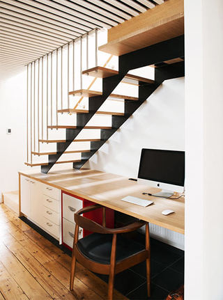 创意现代楼梯间空间利用设计书房效果图