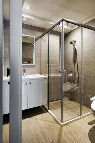 3平米时尚现代迷你小户型卫生间淋浴房设计装修图