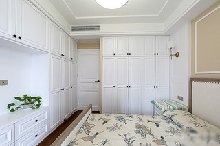 时尚简约美式 白色卧室衣柜设计