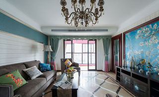 精致优雅现代新古典家居客厅背景墙装饰