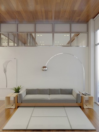 精美浪漫现代极简风格客厅沙发设计