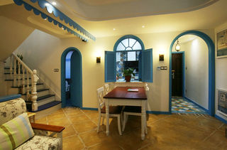 经典复古地中海复式餐厅家居装饰