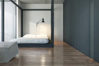 个性简约现代工业风混搭卧室设计