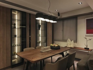 宜家现代风格实木餐厅设计效果图