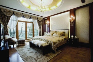 奢华欧式新古典卧室背景墙装修