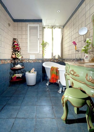 清新东南亚风格家居卫生间装饰欣赏图