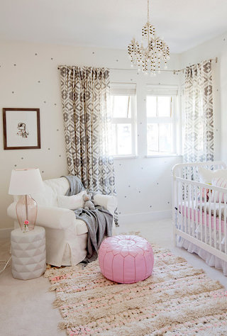 浪漫精美北欧风情婴儿房装饰设计