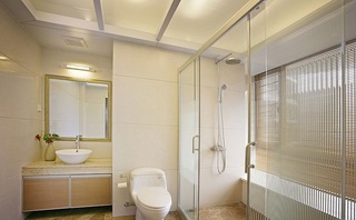 优雅简约卫生间淋浴房隔断设计