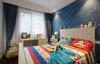 创意蓝色星空混简美式儿童房设计