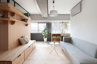 原木日式风公寓客厅装修图