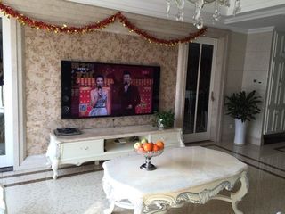 浪漫精致欧式古典花纹电视背景墙设计