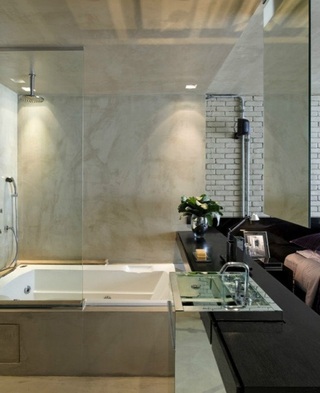 黑白时尚现代浴室设计