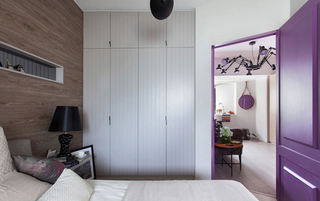 宜家现代公寓卧室白色衣柜设计
