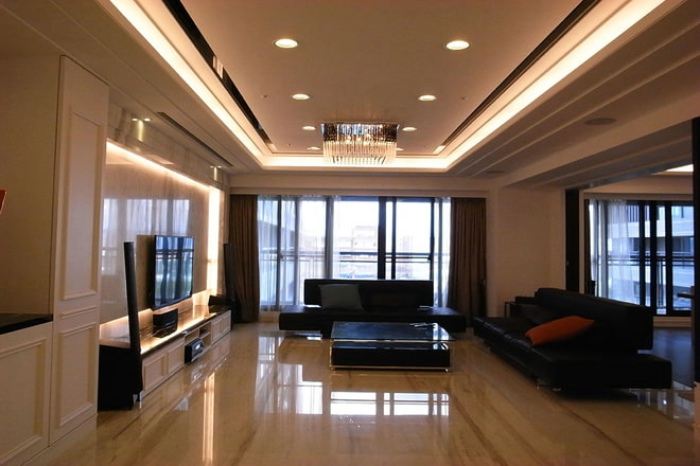 客厅,吊顶,新古典,米色
