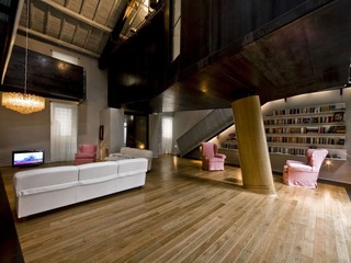 时尚现代大胆创意 loft客厅效果图