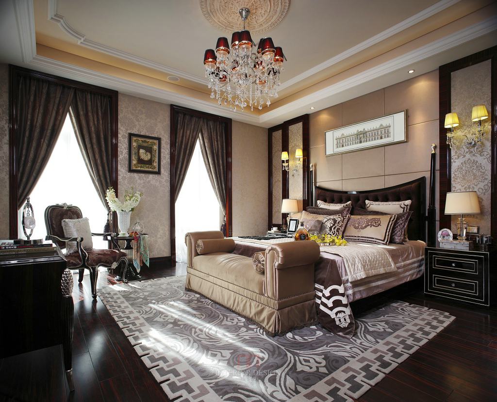 精致咖色系欧式新古典卧室装饰大全