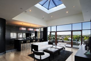 黑白现代风设计开放式家居效果图