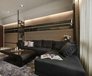 淡雅日式风格客厅沙发装饰图