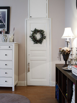 甜美简约北欧风格白色室内门设计