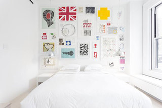 明亮北欧风情小卧室多彩照片墙设计