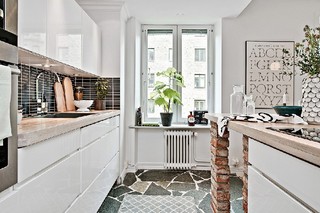 清新复古北欧风情小公寓厨房装修