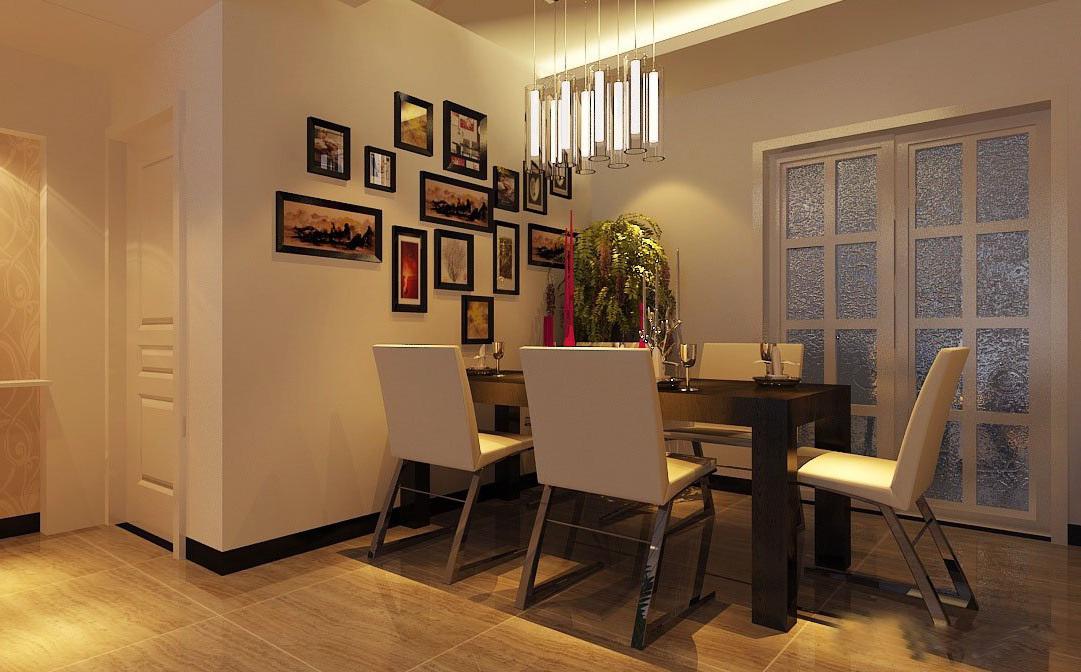 浪漫现代风设计餐厅相片墙装饰