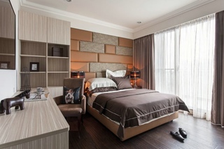 现代美式风格卧室装修效果图