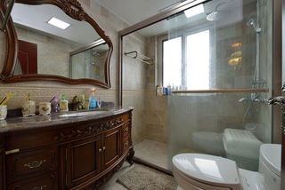 古典欧式卫生间淋浴房隔断设计