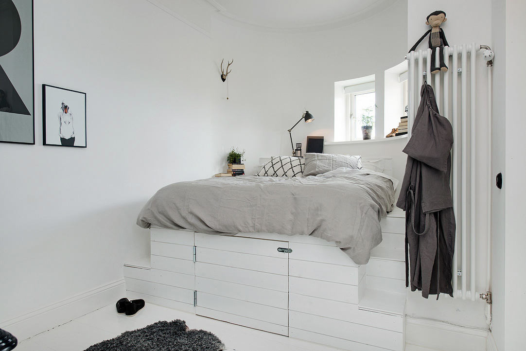 个性多功能北欧小卧室装潢设计