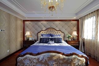 优雅美式风格卧室床头软包背景墙设计