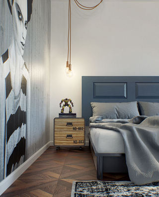 现代艺术卧室床头柜设计