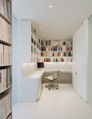 纯净现代风书房整体家居设计效果图