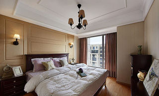优雅简约欧式现代卧室木质背景墙设计