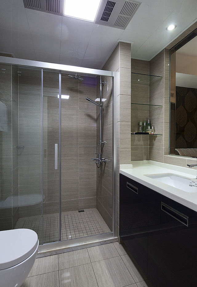 现代工业风书房玻璃隔断图_齐家网装修效果图