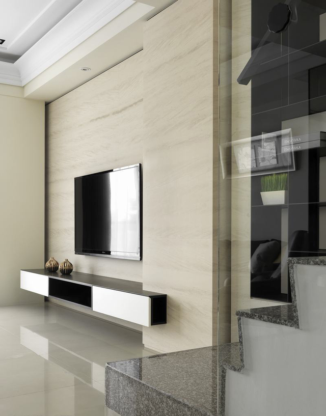 简约现代木制电视背景墙设计